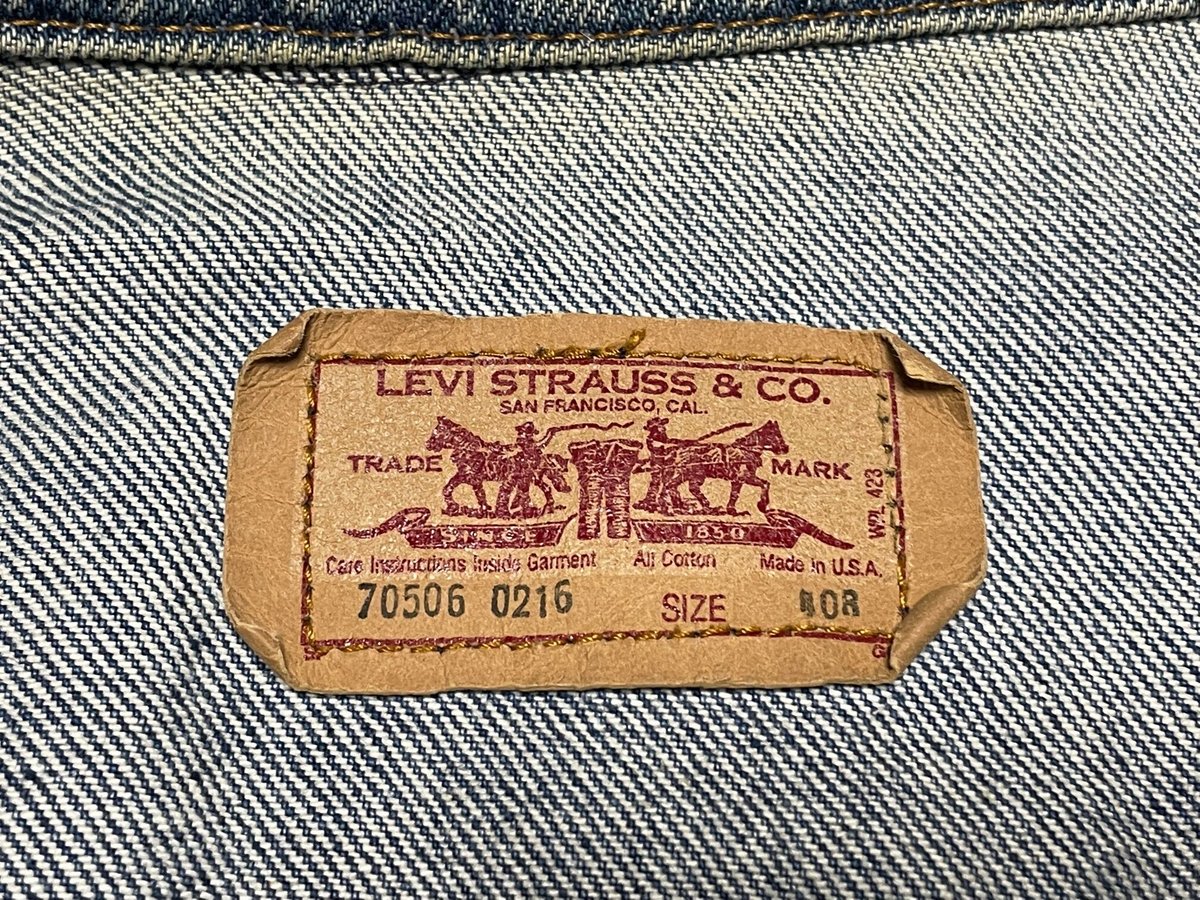 MADE IN USA製 LEVI'S デニムジャケット 70506-0216 ライト MADE IN USA製 LEVI'S デニムジャケット 70506-0216 ライト