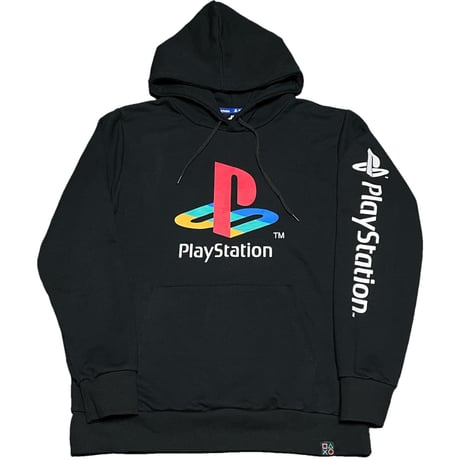 PlayStation ロゴプリントプルオーバーパーカー ブラック Lサイズ