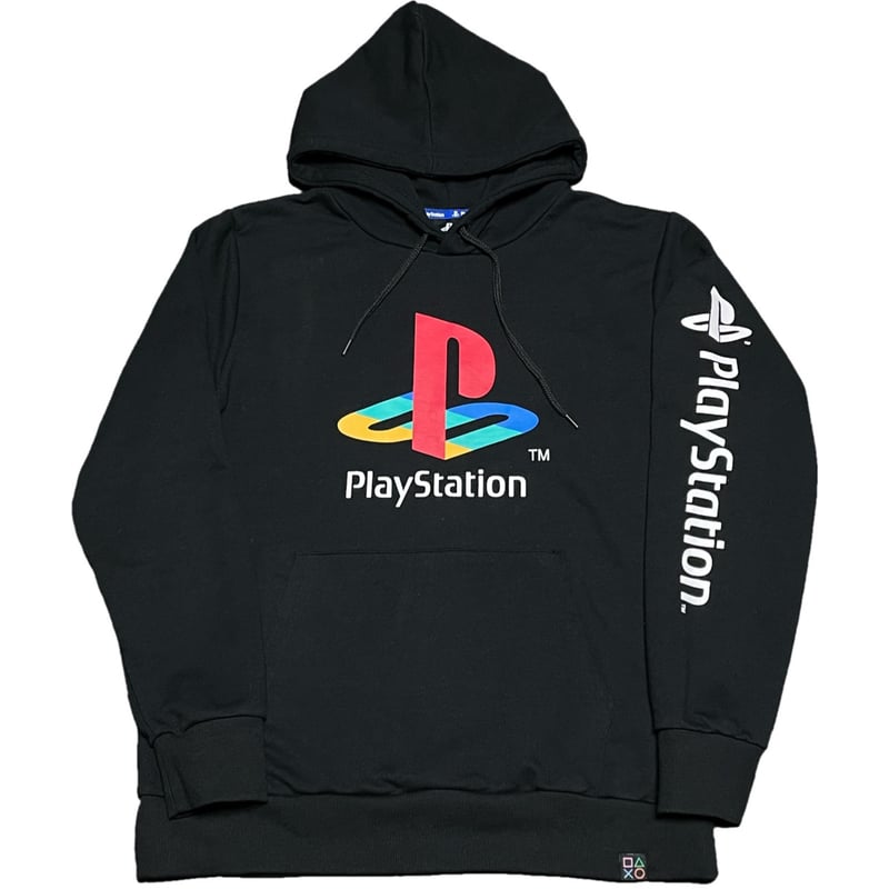 PlayStation ロゴプリントプルオーバーパーカー ブラック Lサイズ ...