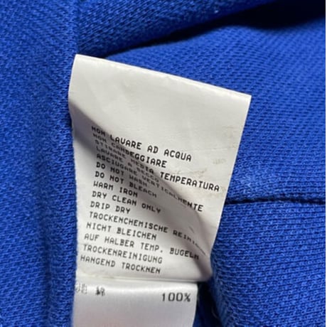 【BARNEYS NEWYORK 取り扱い】 MADE IN ITALY製 V86 コットンテーラードジャケット ブルー Sサイズ