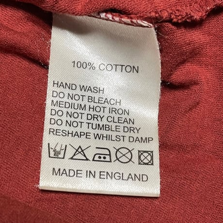 ▲訳あり商品▲ MADE IN ENGLAND製 SUNSPEL 七分袖ラグランTシャツ エンジ×ネイビー Sサイズ