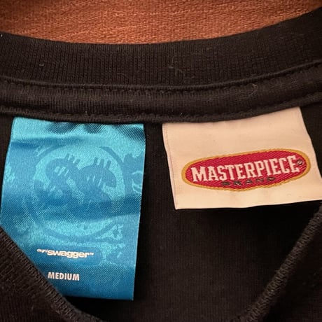 激レア MADE IN JAPAN製 SWAGGER × MASTERPIECE ダブルネームプリントTシャツ ブラック Mサイズ