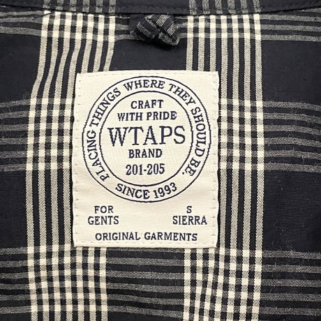 MADE IN JAPAN製 WTAPS 2016SSモデル 半袖チェックシャツ ネイビー Sサイズ