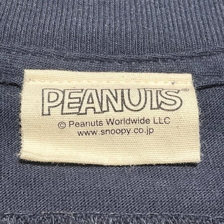 レア SUPER JUNIOR × PEANUTS SNOOPY コラボレーション プリントTシャツ ネイビー Lサイズ