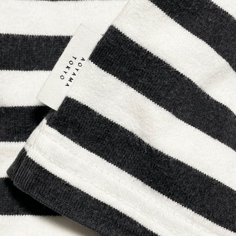 MADE IN JAPAN製 MISTERGENTLEMAN ボーダー柄半袖クルーネックTシャツ ブラック×ホワイト Lサイズ