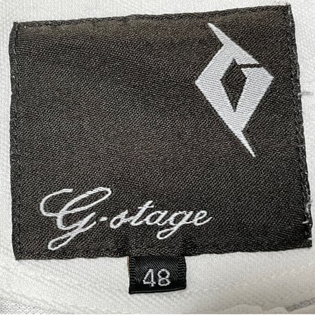 G-STAGE 半袖鹿の子ポロシャツ ホワイト 48/Lサイズ