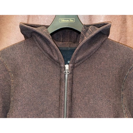 【UNITED ARROWS取り扱い】MADE IN CANADA製 wings + horns 裏起毛フルジップパーカー ブラウン Mサイズ