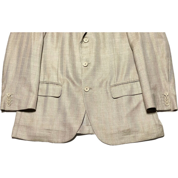 MADE IN ITALY製 Loro Piana ウールシルクリネン混シャドー MADE IN ITALY製 Loro Piana ウールシルクリネン混シャドー