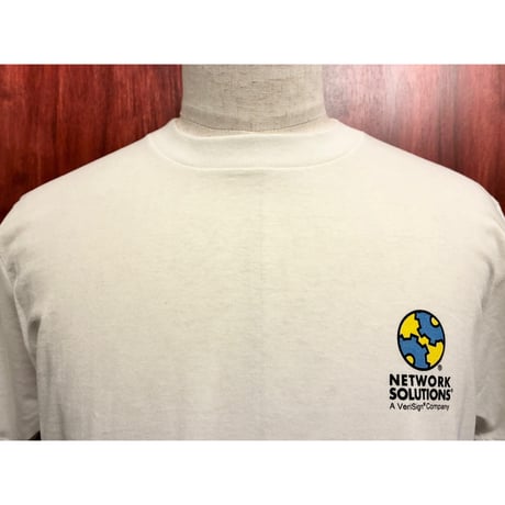 未使用品 MADE IN USA製 NETWORK SOLUTIONS A VeriSign Company United Sports HEAVY-T ボディ プリントTシャツ ホワイト Mサイズ