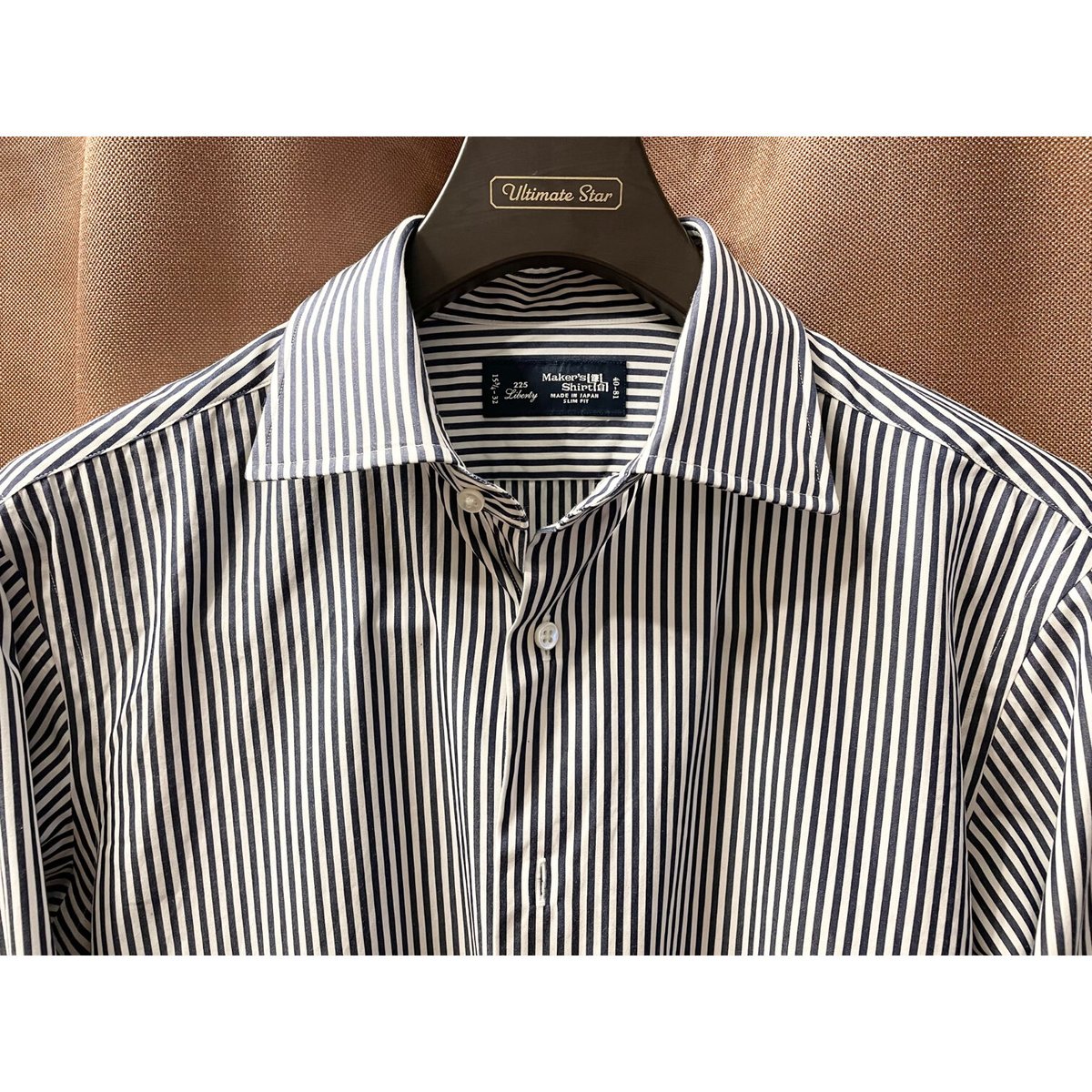 LIBERTY メーカーズ シャツ鎌倉青紫 シャツAラインワンピース