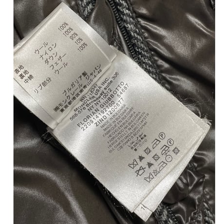 タグ付き MADE IN BULGARIA製 MONCLER FLORIAN ウールダウンジャケット グレー 0サイズ