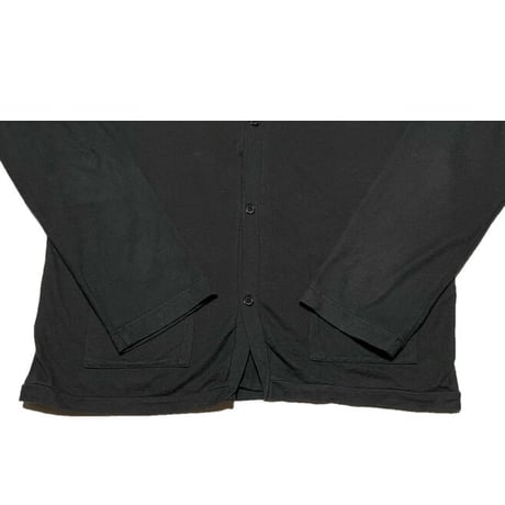 MADE IN BELGIUM製 pyjama clothing 長袖コットンカーディガン ブラック Sサイズ
