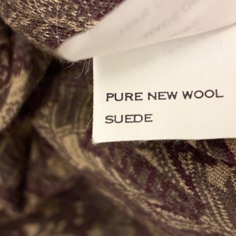 激レア MADE IN AUSTRALIA製 COOGI 3Dニット × スウェードレザー フルジップニットジャケット カーキ×ブラウン Mサイズ