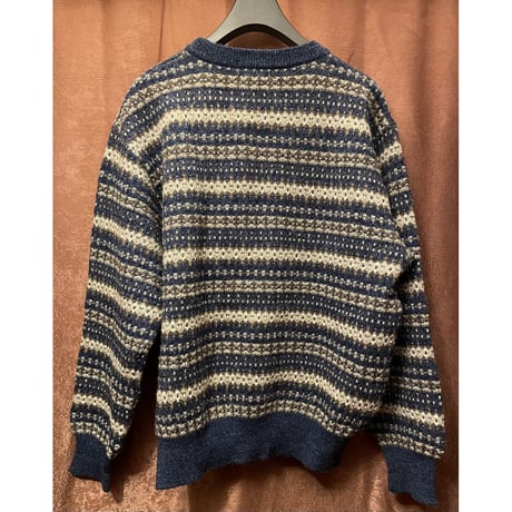 BARACUTA 総柄ウールセーター マルチカラー Mサイズ