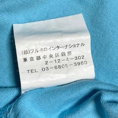 BLUNERO INTERNATIONAL CLUB SPIAGGIA VネックTシャツ スカイブルー 48サイズ