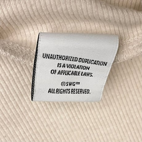 MADE IN JAPAN製 SWAGGER ヘンリーネックニットTシャツ アイボリー Lサイズ