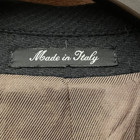MADE IN ITALY製 PARK HOUSE カシミヤウールPコート ブラック 50サイズ