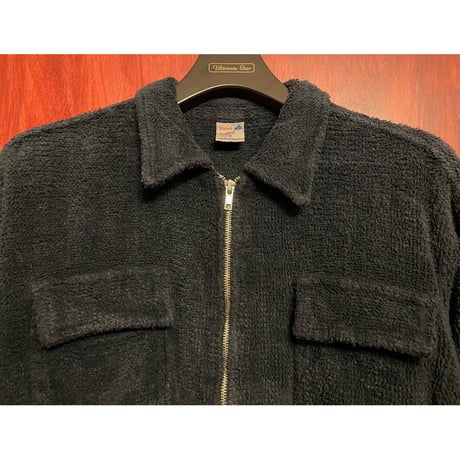 MADE IN USA製 Urban Instinct フルジップパイルジャケット ブラック Sサイズ