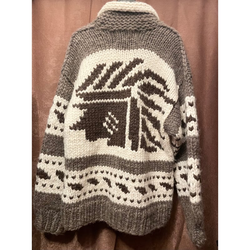 MADE IN CANADA製 MARK カウチンセーター アイボリー×ブラウン MADE IN CANADA製 MARK カウチンセーター アイボリー×ブラウン