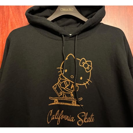 レア PROJECT SR'ES × HELLO KITTY LIMITED EDITION コラボレーション プリント入り プルオーバーパーカー ブラック Lサイズ