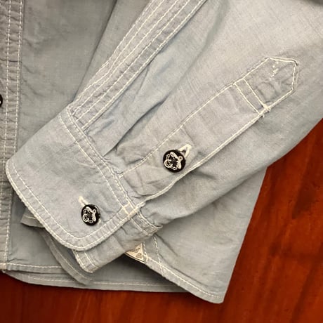 MADE IN JAPAN製 WTAPS 長袖ダンガリーシャツ ライトインディゴ Mサイズ