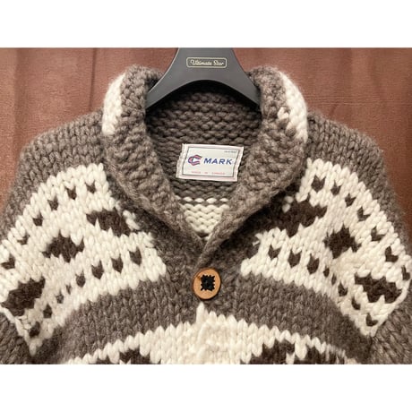 MADE IN CANADA製 MARK カウチンセーター アイボリー×ブラウン