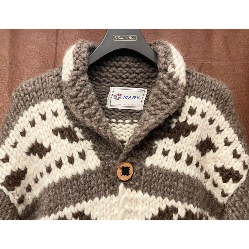 MADE IN CANADA製 MARK カウチンセーター アイボリー×ブラウン MADE IN CANADA製 MARK カウチンセーター アイボリー×ブラウン