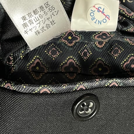 ▲訳あり商品▲ 専用ガーメントバッグ付き BANANA REPUBLIC ウールスーツ ブラック 38/W31サイズ