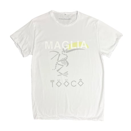 ★新品★ 限定品 MADE IN ITALY製 MAGLIA × TOOCO コラボレーション プリントTシャツ ホワイト S～Lサイズ