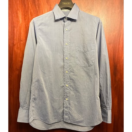 MADE IN USA製 INDIVIDUALIZED SHIRTS 長袖シャンブレーシャツ サックスブルー Mサイズ