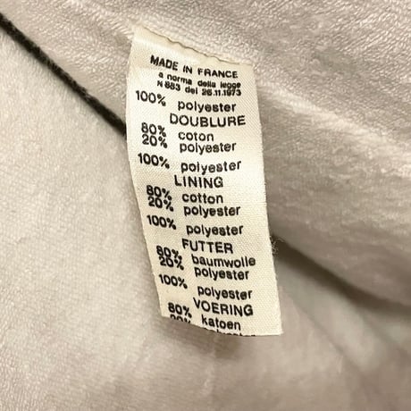 希少 MADE IN FRANCE製 70s CHEMISE LACOSTE T.I.M S.A.社製 ストライプ柄 フルジップナイロンジャケット ブルー 3サイズ