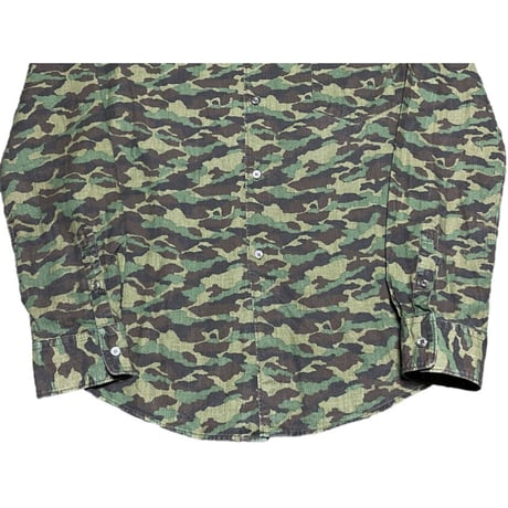 【TOMORROWLAND 取り扱い】 MADE IN ITALY製 GOLDEN GOOSE DELUXE BRAND 長袖迷彩柄シャツ 迷彩 XXSサイズ