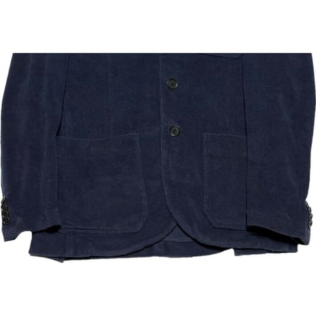 MADE IN JAPAN製 PS BY Paul Smith パイル地ニットテーラードジャケット ネイビー Sサイズ