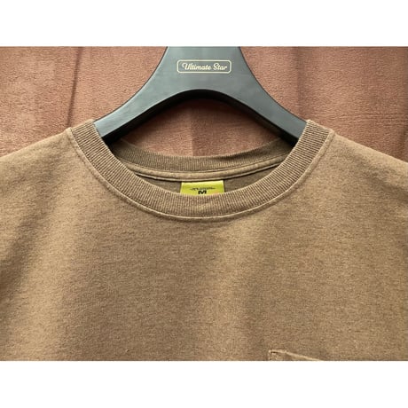 MADE IN USA製 Goodwear ポケット付き長袖カットソー ブラウン Mサイズ
