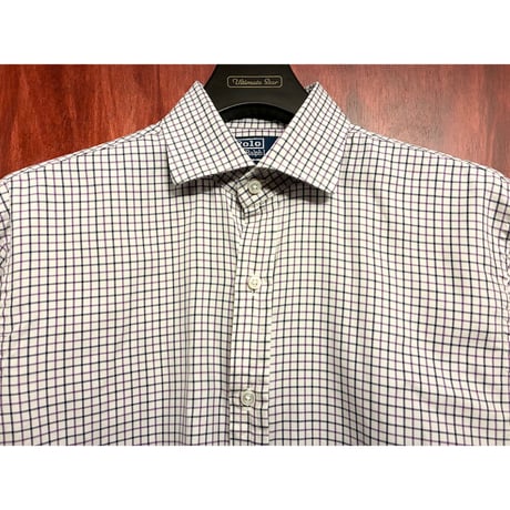 レア MADE IN ITALY製 Polo by Ralph Lauren CIT製 ブロックチェック柄 長袖シャツ マルチカラー 15-1/2サイズ