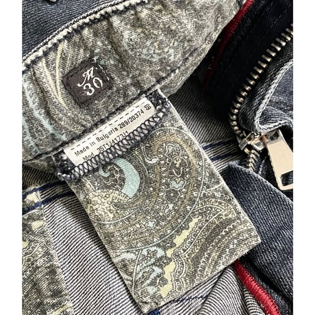 MADE IN BULGARIA製 MASON'S ロールアップストレッチデニムパンツ インディゴ W30サイズ