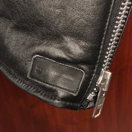 激レア MADE IN JAPAN製 MCM by PHENOMENON カルガンラムファー × カウレザー × ダウン × MA1 異素材MIX ダブルライダースジャケット ブラック 38/Mサイズ