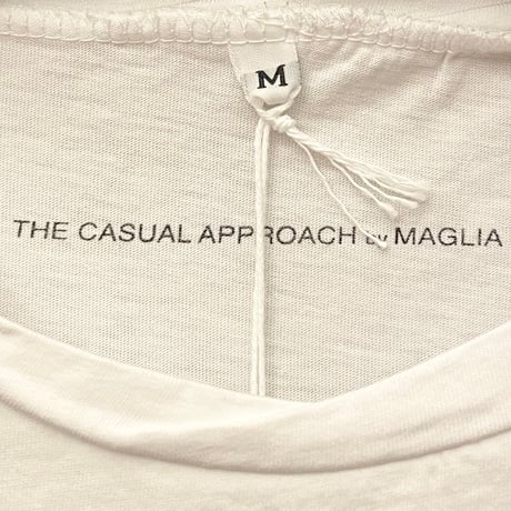 ★新品★ MADE IN ITALY製 MAGLIA 2024年SSモデル 「STELLE」 ロゴプリント クルーネックTシャツ ホワイト S～Lサイズ