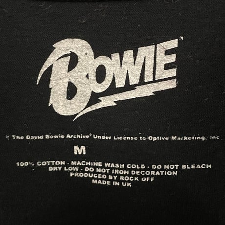 MADE IN UK製 David Bowie 1978 WORLD TOUR ロゴプリントTシャツ ブラック Mサイズ
