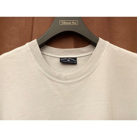 ▲訳あり商品▲ MADE IN USA製 SPIRIT JERSEY 「BIG APPLE NEW YORK」 バックプリントオーバーサイズTシャツ ライトグレー Mサイズ