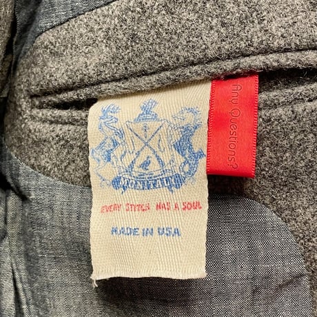 MADE IN USA製 MONITALY × Any Questions? ウールテーラードジャケット グレー 38サイズ