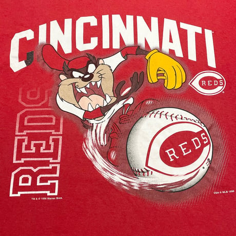 ▲訳あり商品▲ Cincinnati Reds × Looney Tunes コラボTシャツ DELTAボディ レッド Lサイズ