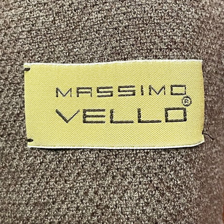 MADE IN ITALY製 MASSIMO VELLO ウールレーヨンニットテーラードジャケット パープル 46サイズ