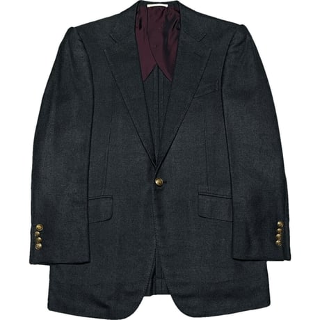 未使用　Harrods ハロッズチャコールグレーブレザー　金ボタン ハロッズ | STORES
