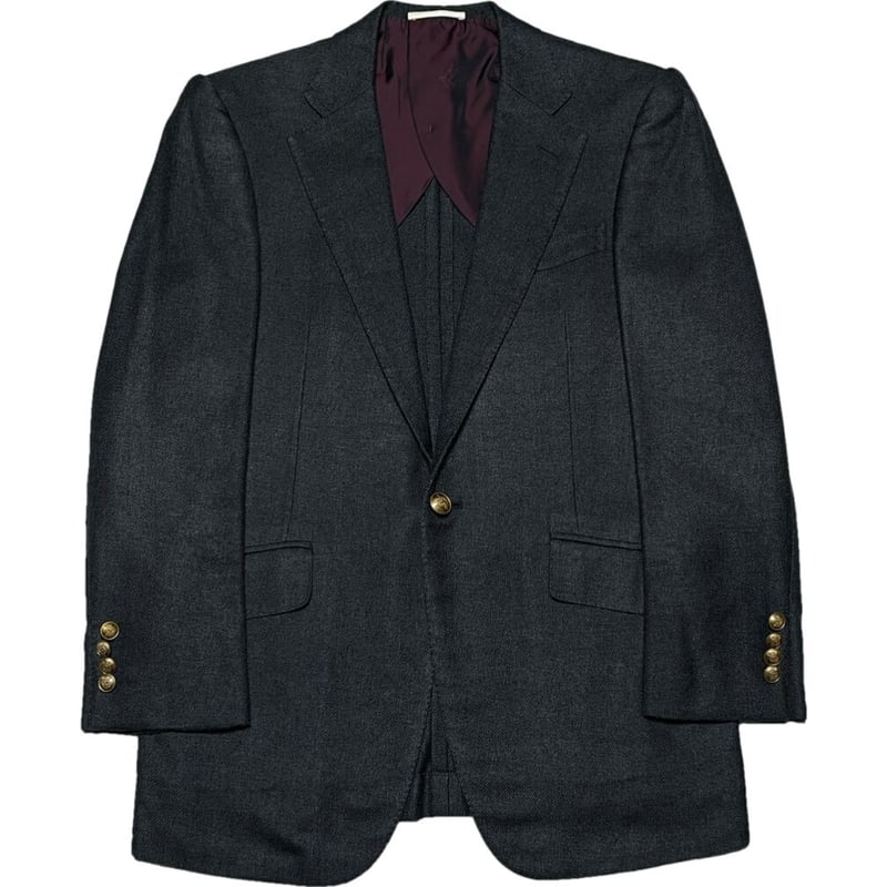 MADE IN JAPAN製 Harrods LONDON シルクテーラードジャケット チャコ