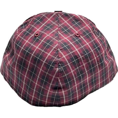 NEW ERA チェック柄ベースボールキャップ ワイン 7 3/4 61.5cm