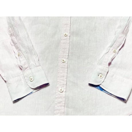 BURBERRY BLACK LABEL 長袖リネンシャツ ピンク 3サイズ