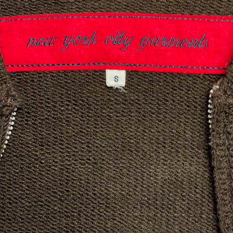 MADE IN MEXICO製 New York City Garments フルジップカーディガン ブラウン Sサイズ