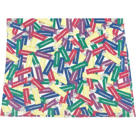MADE IN JAPAN製 PHENOMENON 2008年モデル ライター総柄プリントTシャツ マルチカラー Mサイズ