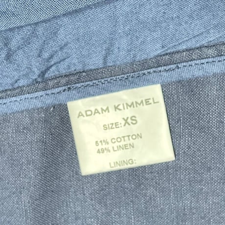 MADE IN ITALY製 ADAM KIMMEL コットンリネンテーラードジャケット ネイビー XSサイズ